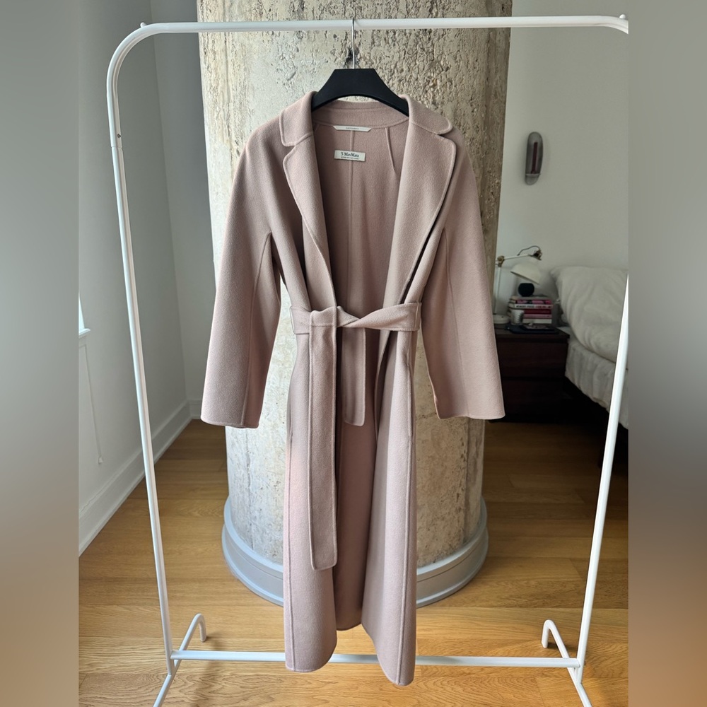 Maxmara Women's Cream Belted Robe Coat
